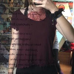 Lacey burgundy top